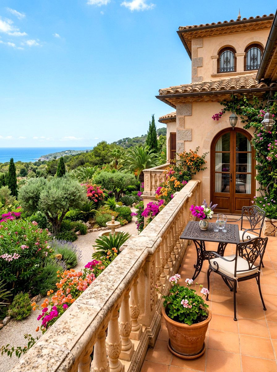 Second Story Balcony - 30 Mediterranean house exterior ideas