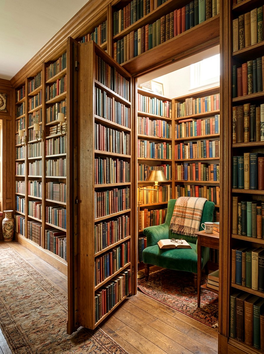 Secret Bookshelf Room - 30 dark academia room ideas