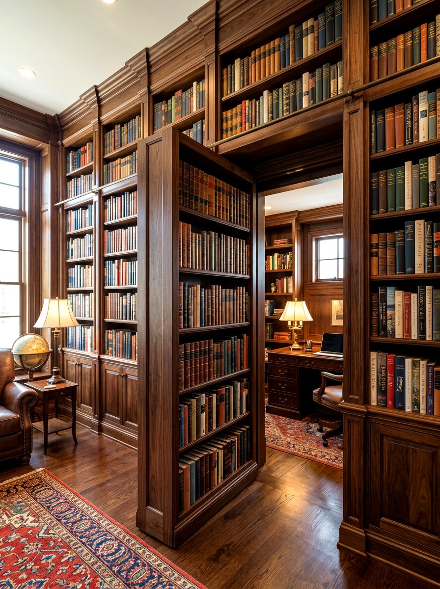 Secret Door Bookcase - 30 home library wall ideas