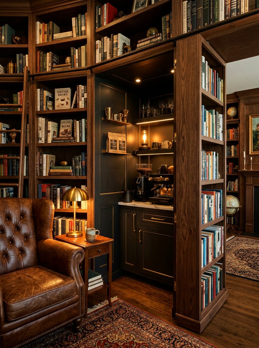 Secret door coffee pantry - 30 hidden coffee pantry ideas