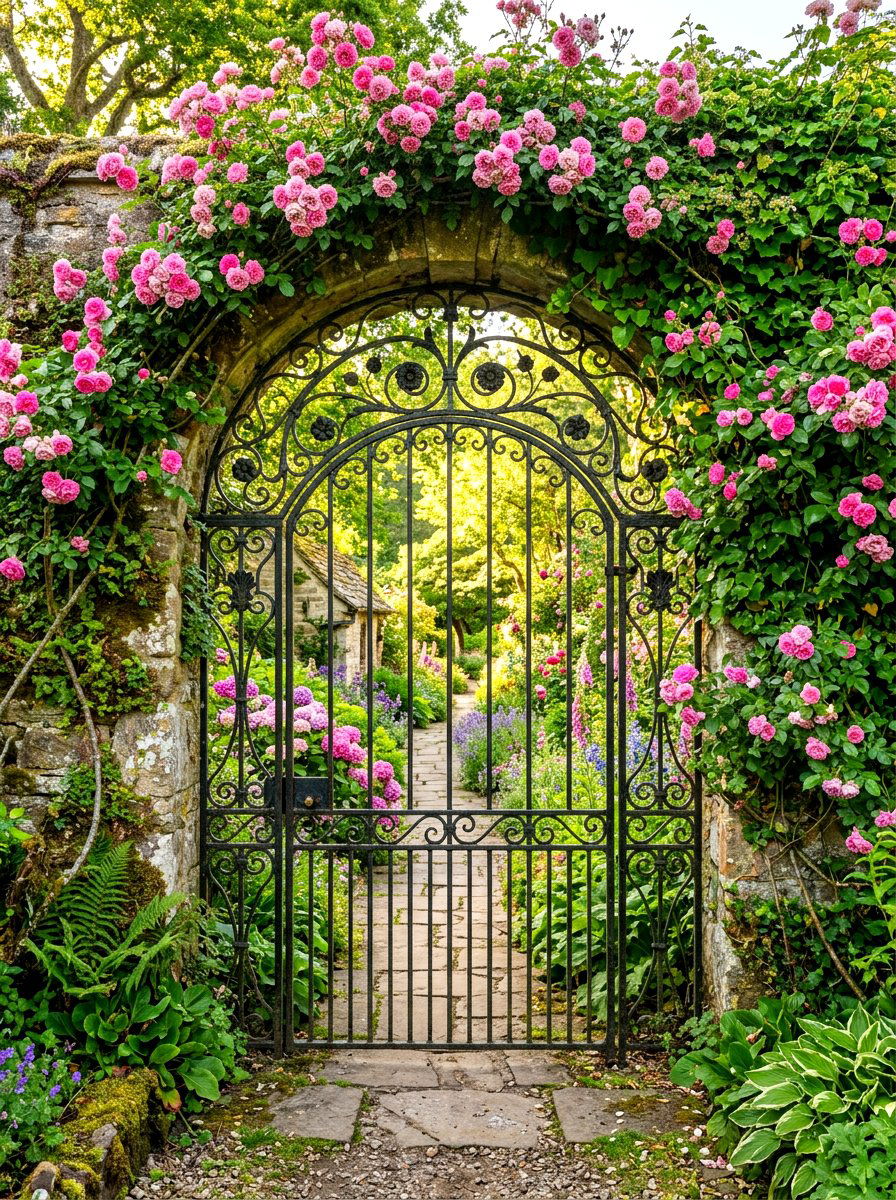 Secret garden entryway - 30 bridal shower garden party ideas