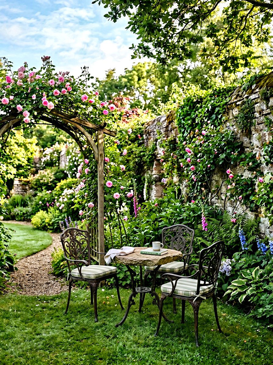 Secret garden morning sanctuary - 30 patio breakfast area ideas