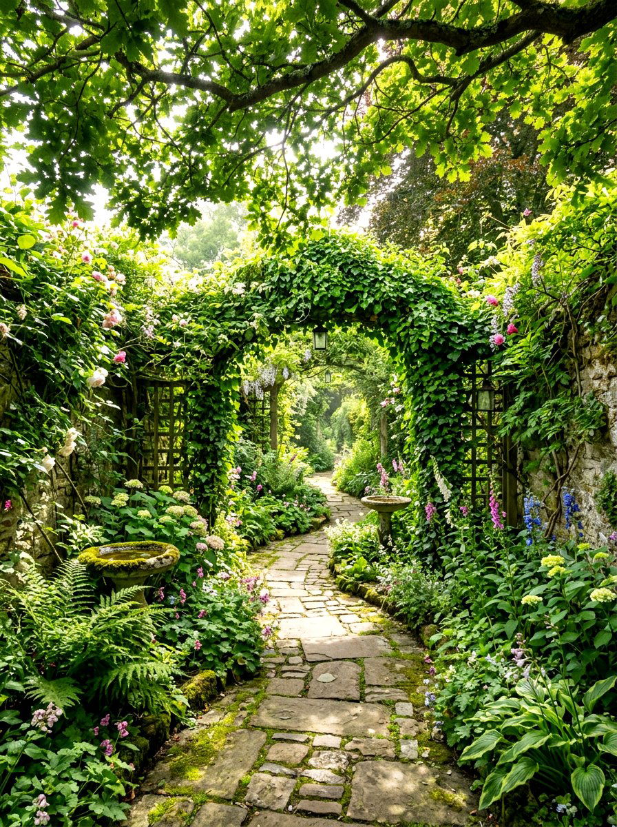 Secret garden passage - 30 breezeway garden ideas