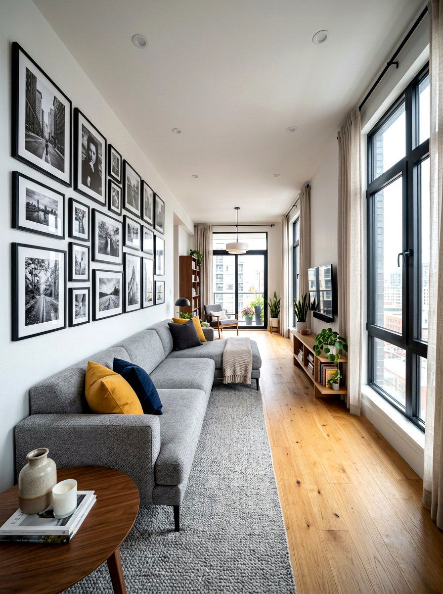 Sectional Against Wall In Long Living Room - 30 sectional layout ideas