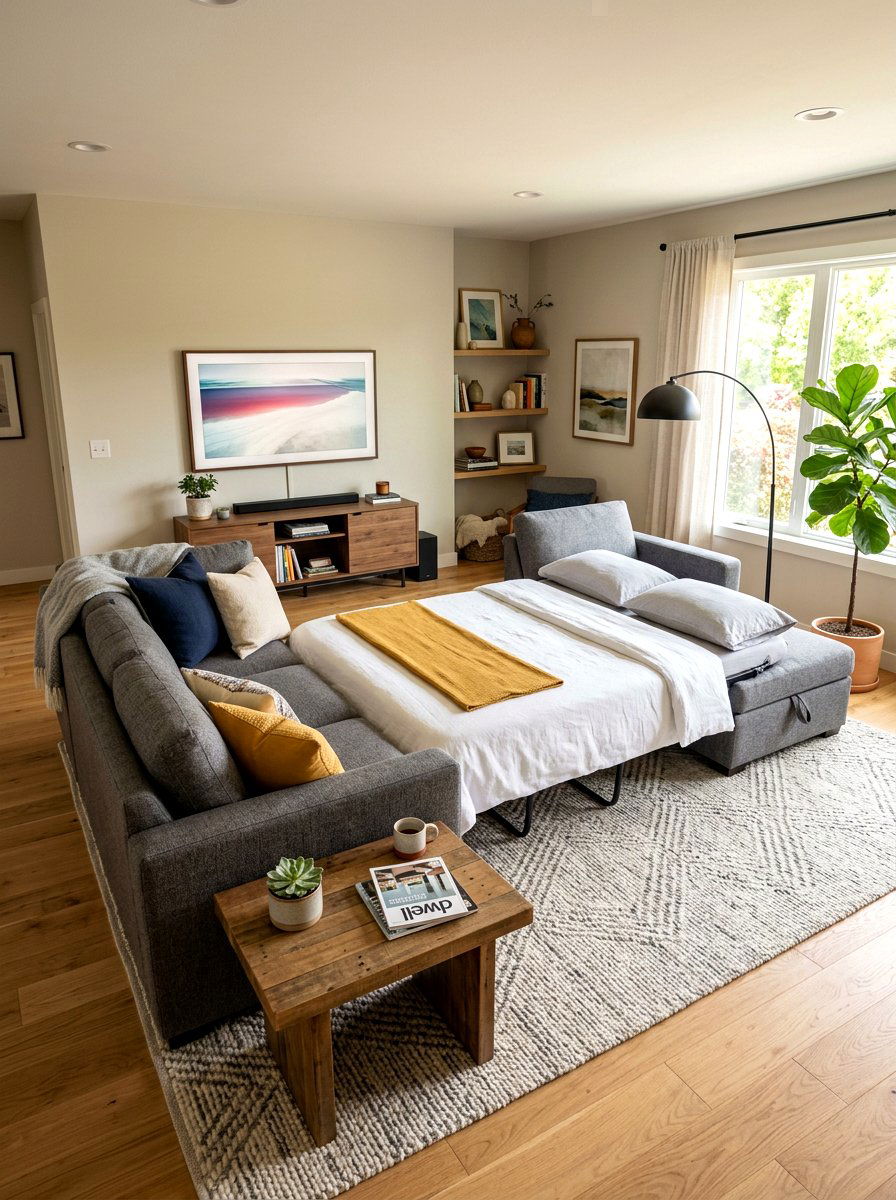 Sectional Sofa Bed - 30 fold out bed room ideas