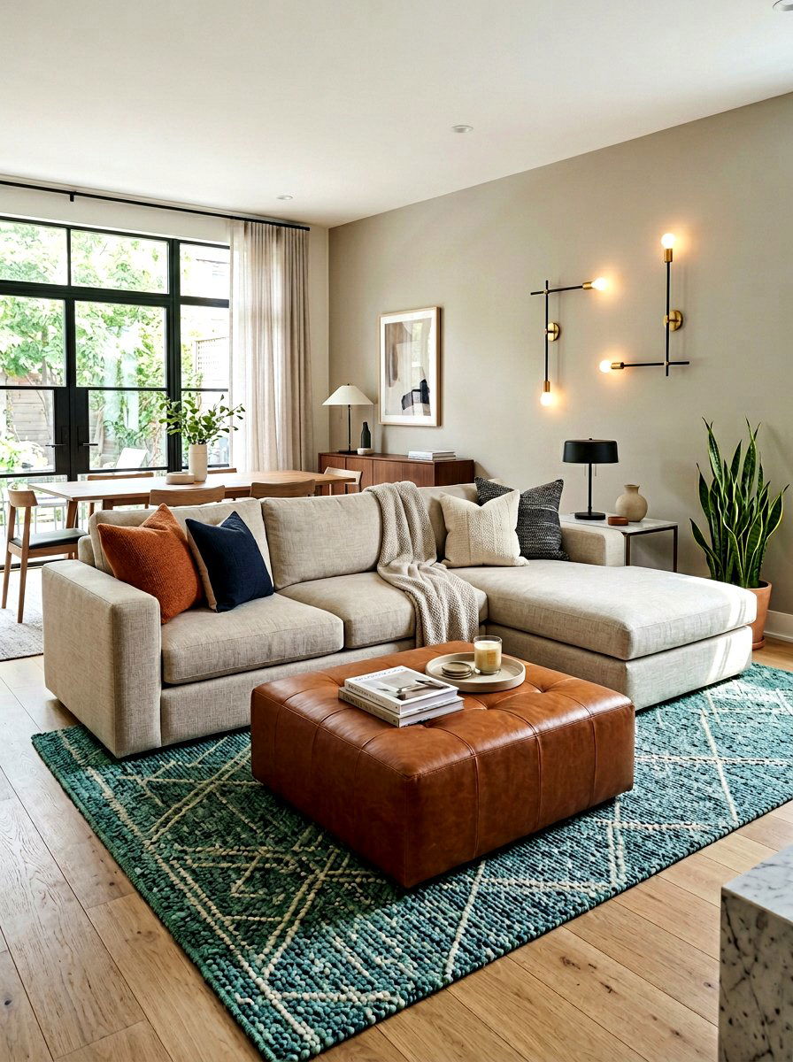 Sectional Sofa Layout - 30 rectangle living room layout ideas
