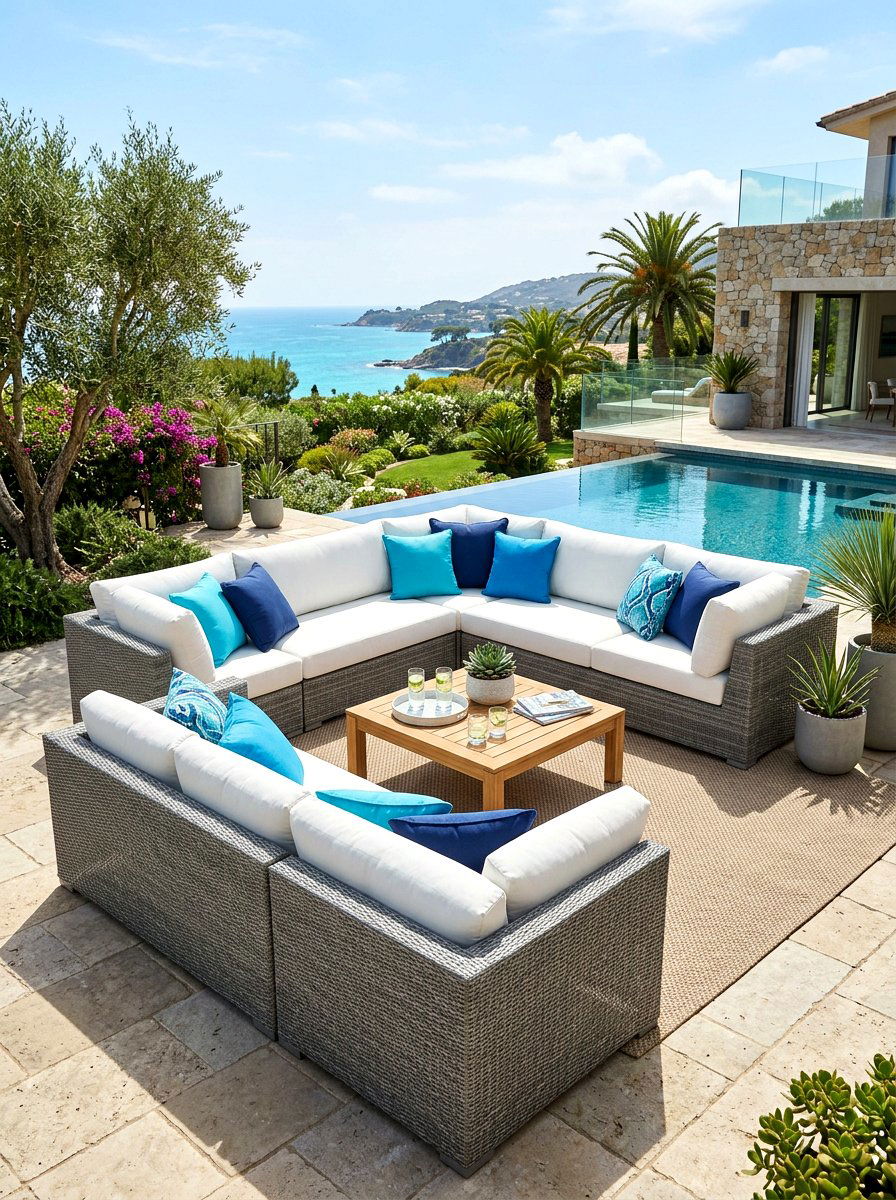 Sectional Sofa - 30 family cookout backyard ideas
