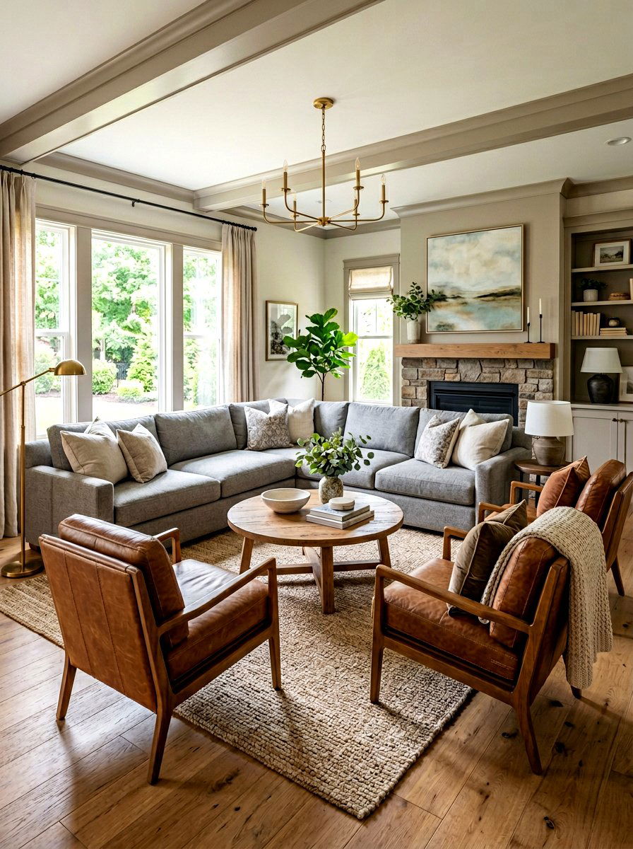 Sectional With Accent Chairs Arrangement - 30 sectional layout ideas