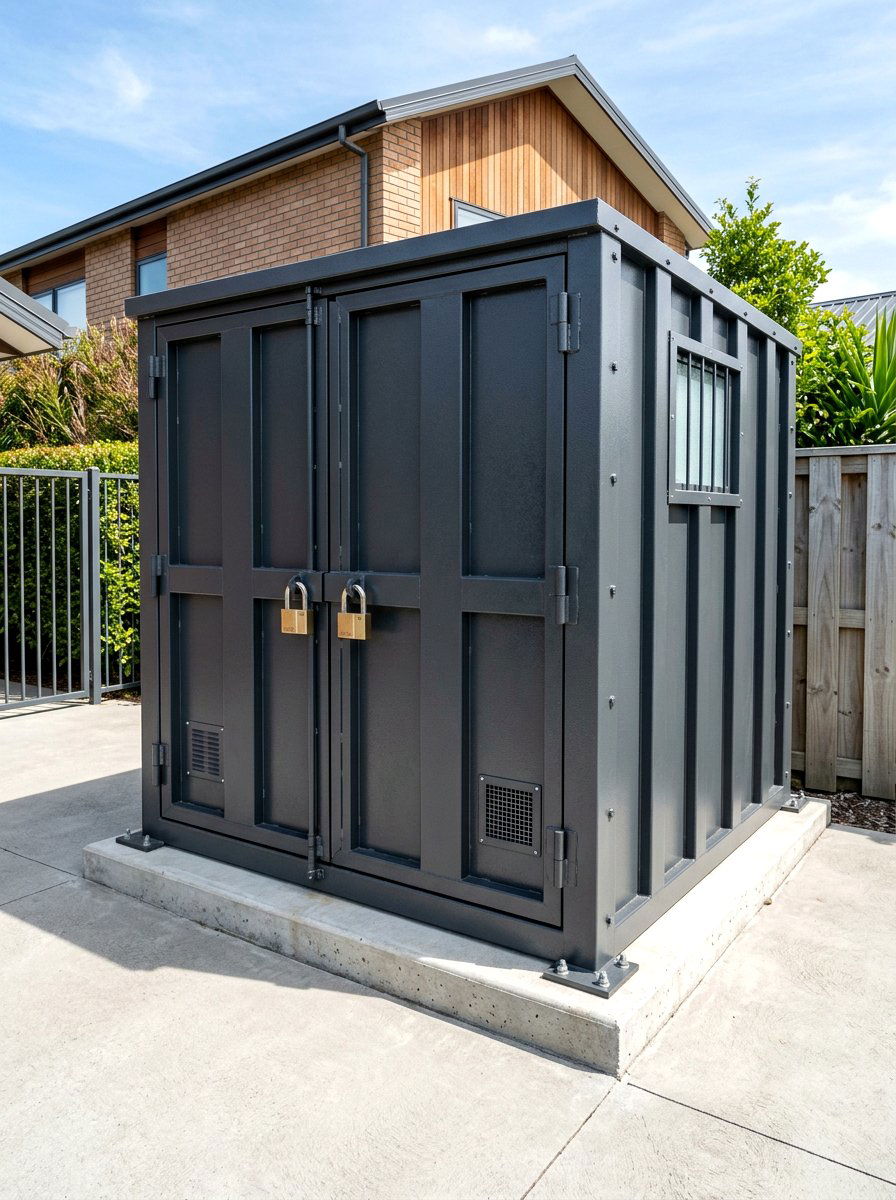 Security Rated Bike Shed - 30 bike storage shed ideas