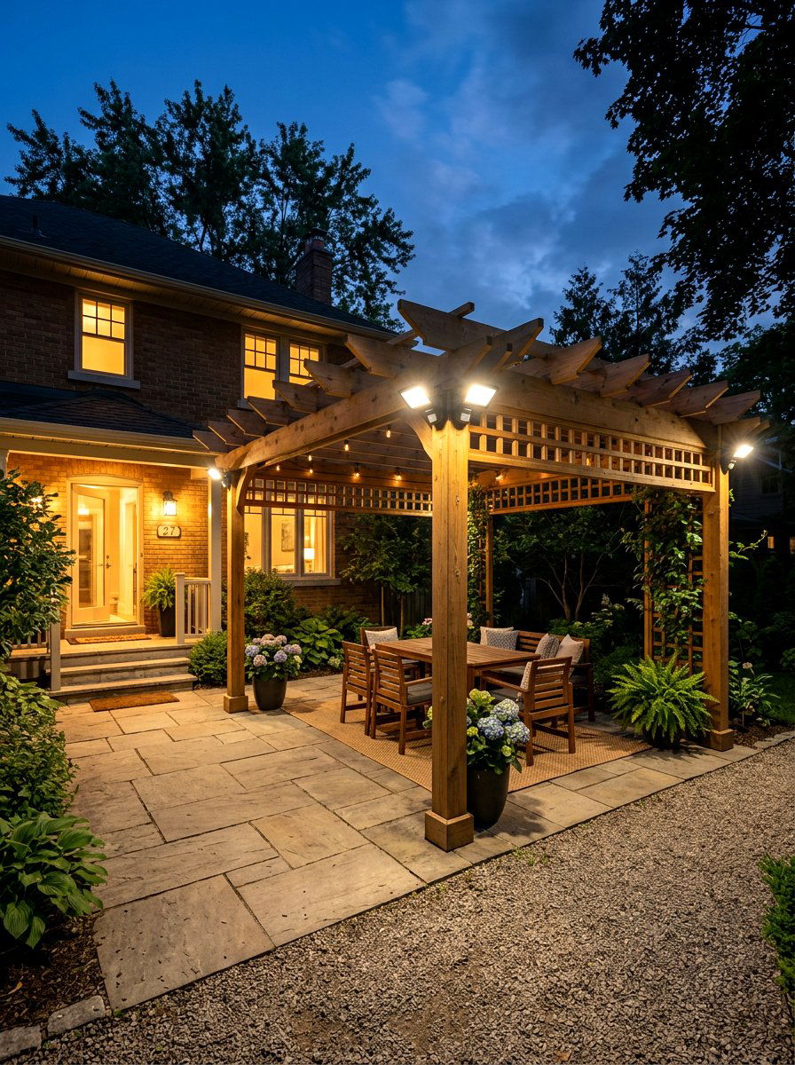 Security motion lighting - 30 pergola lighting ideas
