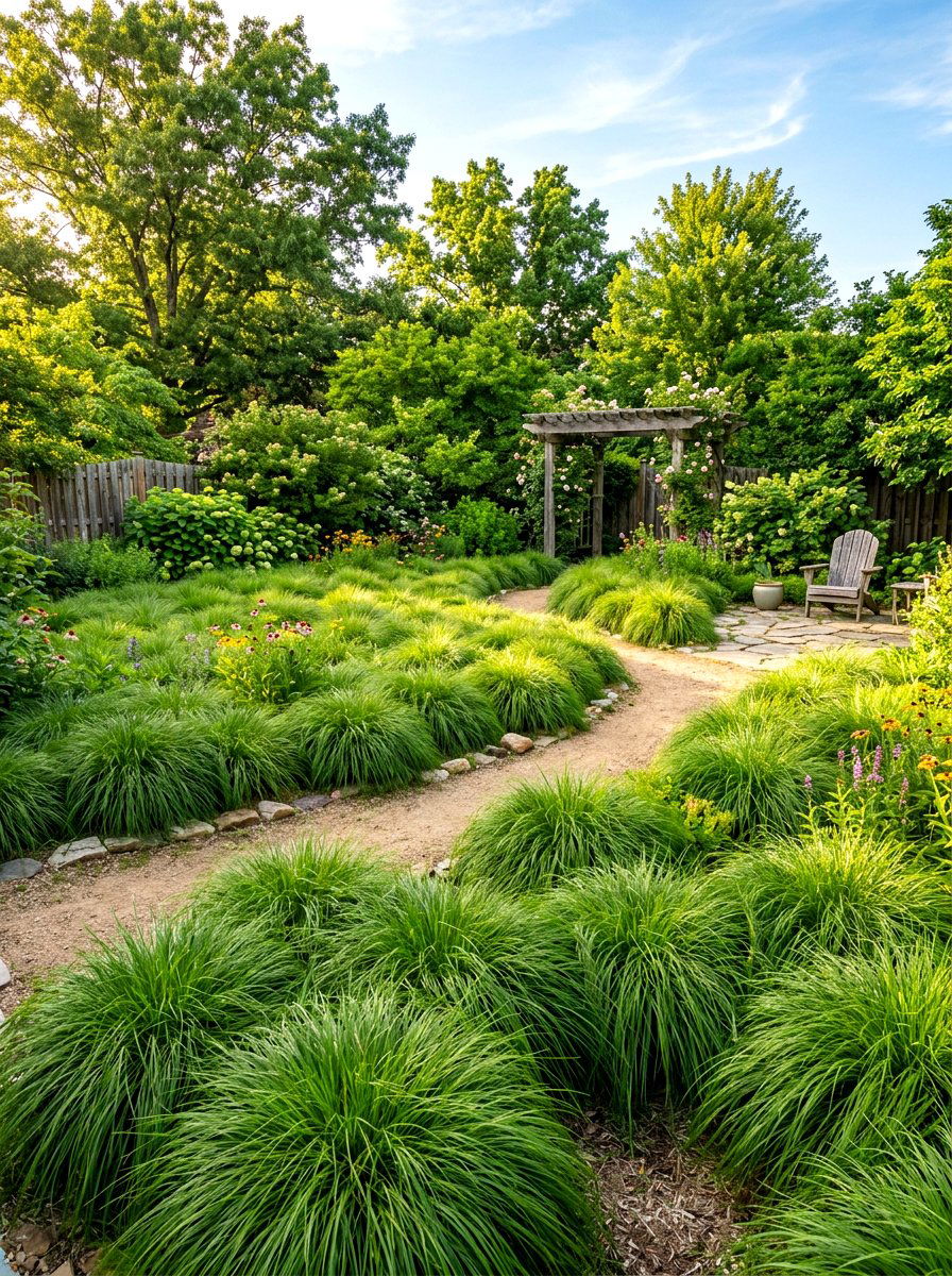 Sedge Grass Meadow - 30 no mow lawn garden ideas