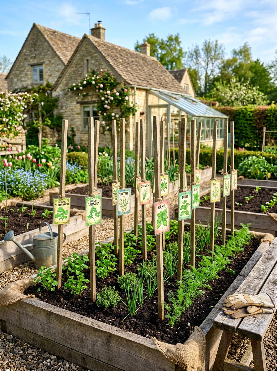 Seed Packet Marker - 30 herb garden marker ideas