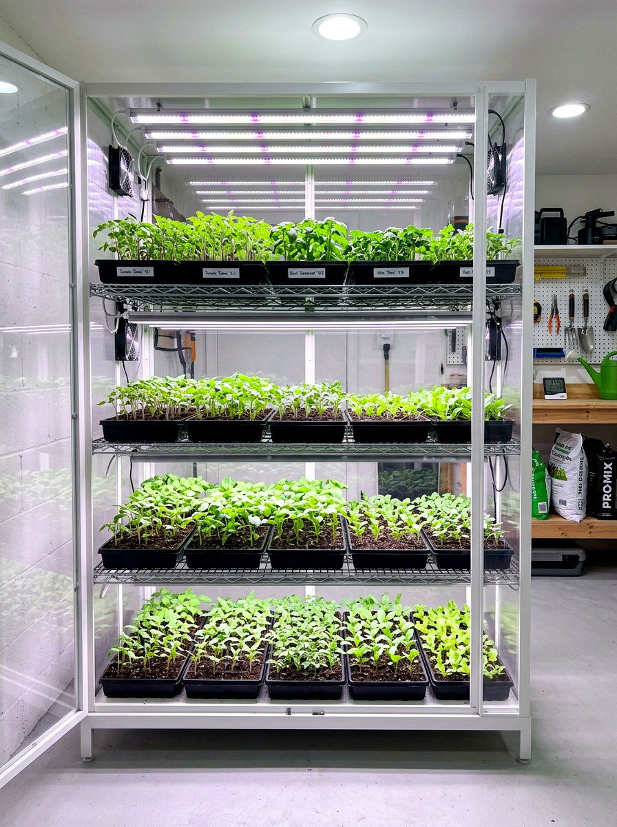 Seed Starting Greenhouse Cabinet - 30 indoor greenhouse cabinet ideas