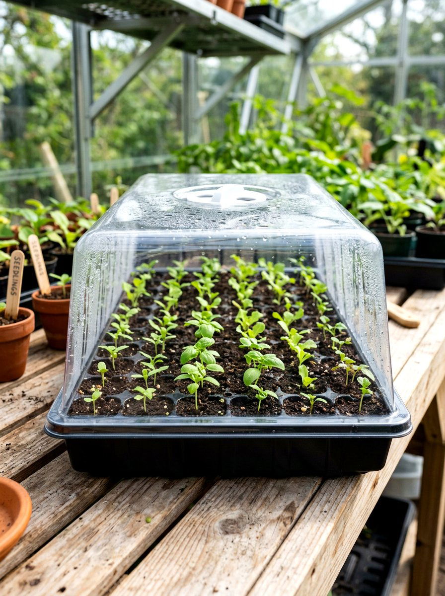 Seedling Humidity Dome - 30 greenhouse watering ideas