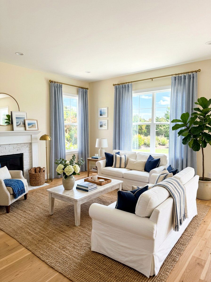 Seersucker Curtains Living Room - 30 southern prep decor ideas
