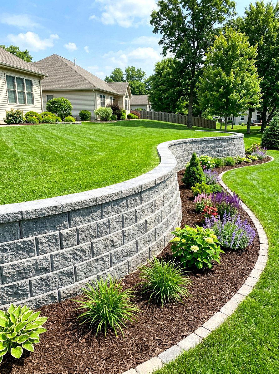 Segmental Retaining Wall Block - 30 garden retaining wall ideas