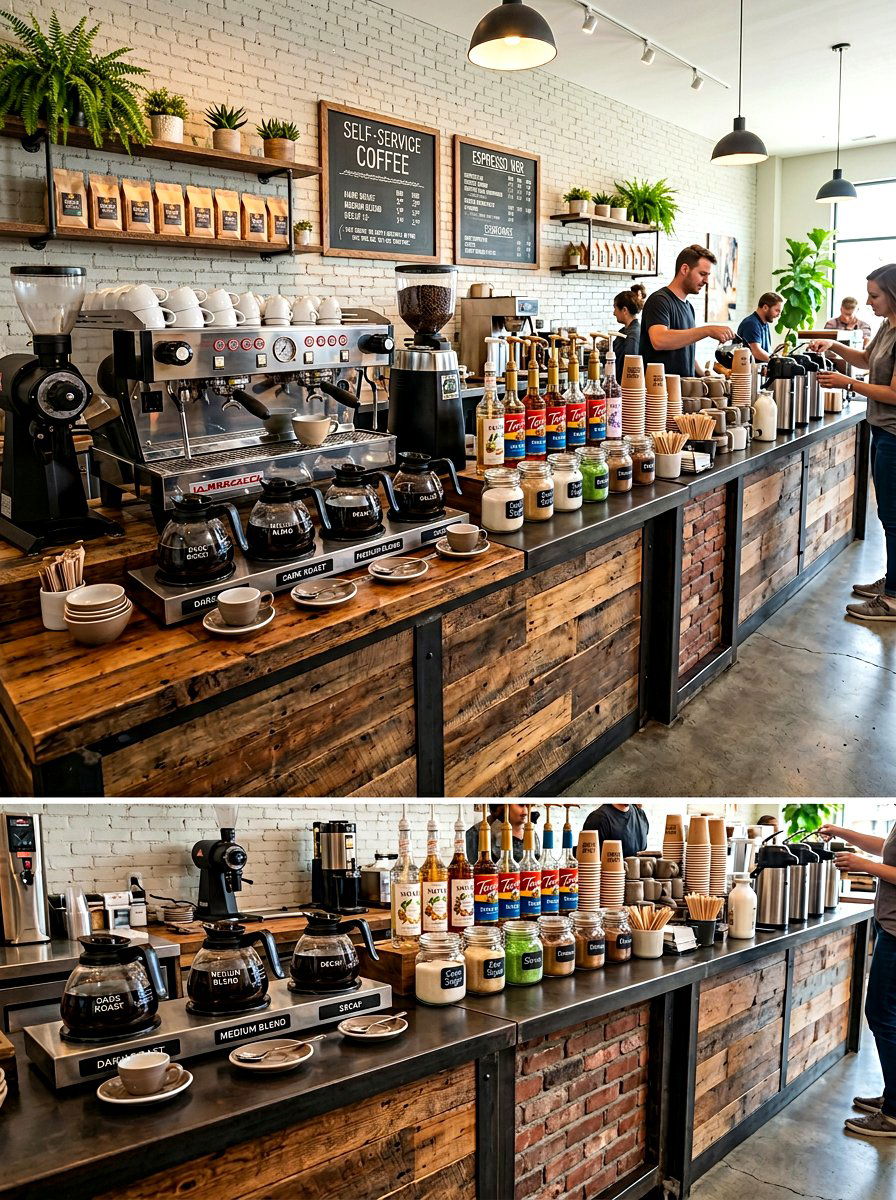 Self Service Coffee Buffet - 30 breakfast buffet ideas