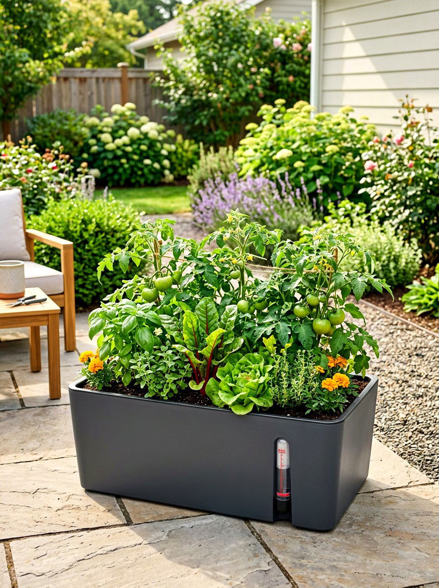 Self Watering Garden Bed - 30 organic vegetable garden ideas