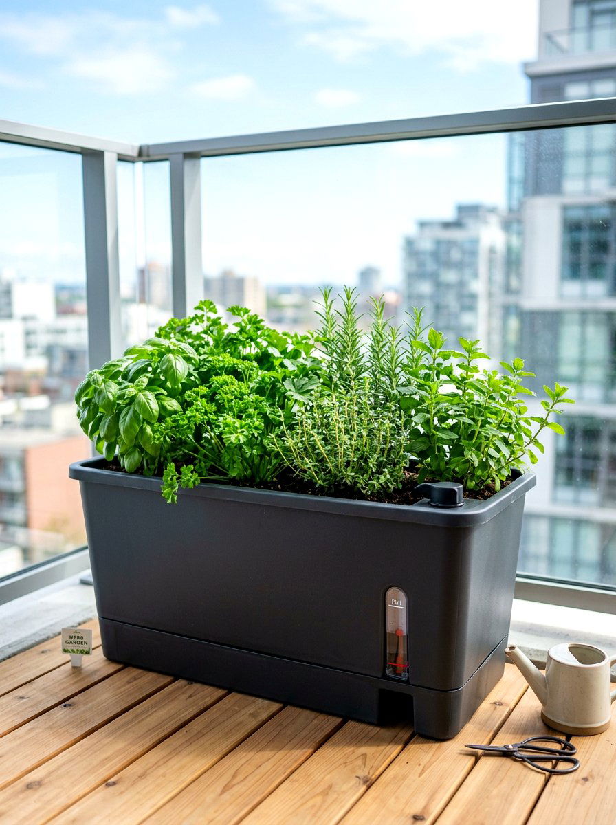 Self Watering Herb Bed - 30 herb garden bed ideas