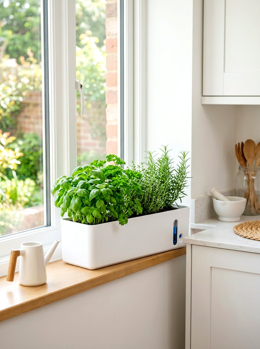 Self Watering Herb Planter Box - 30 small herb garden ideas