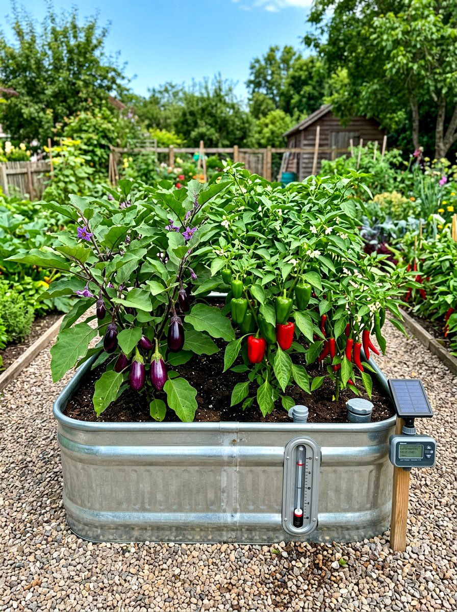 Self Watering Metal Bed - 30 metal raised bed ideas