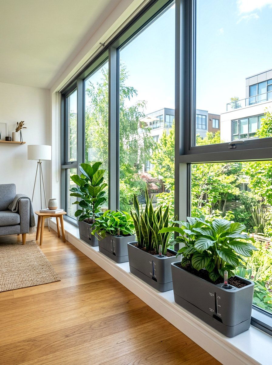 Self Watering Planter - 30 windowsill garden ideas