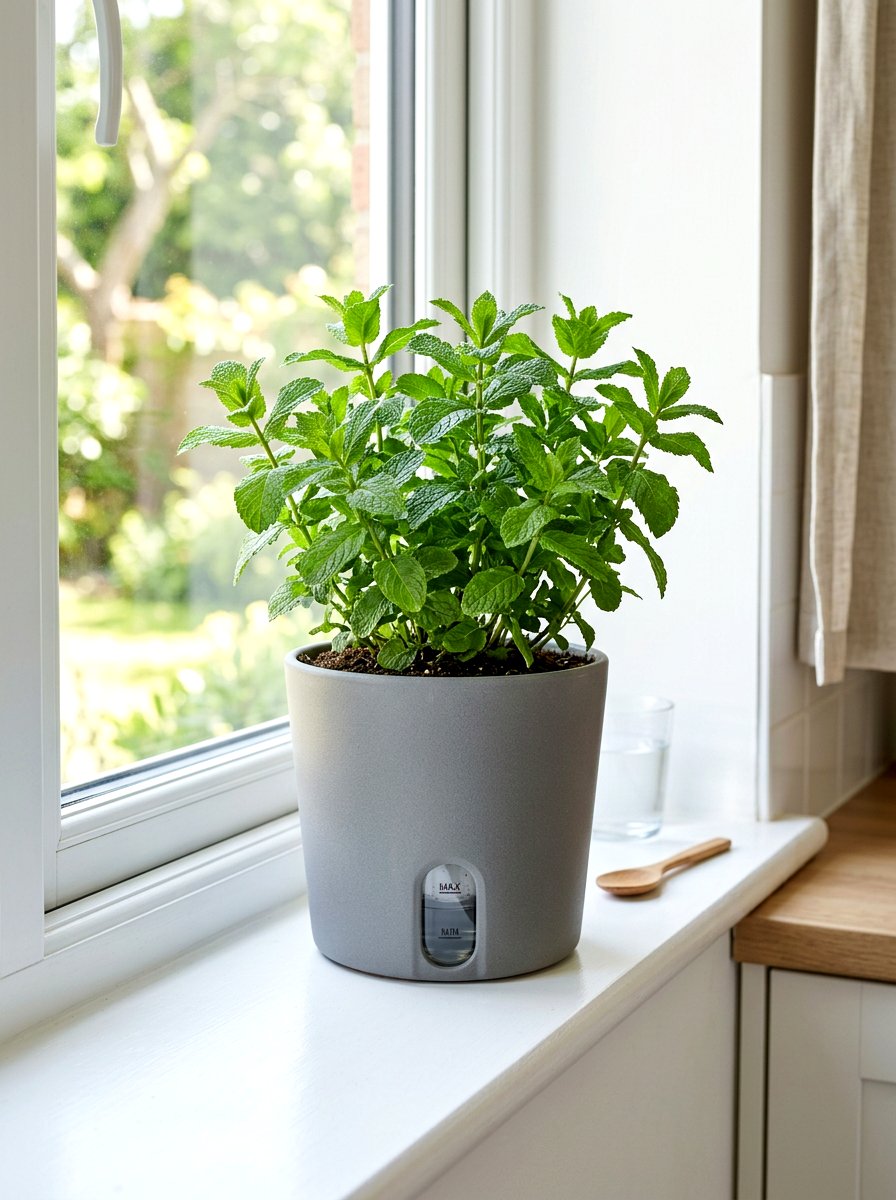 Self Watering Planter - 30 herb garden watering ideas