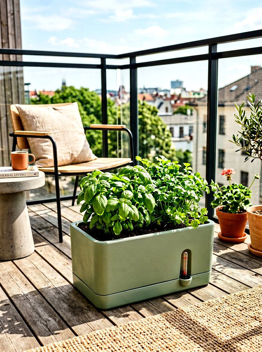 Self Watering Planter - 30 simple herb garden ideas