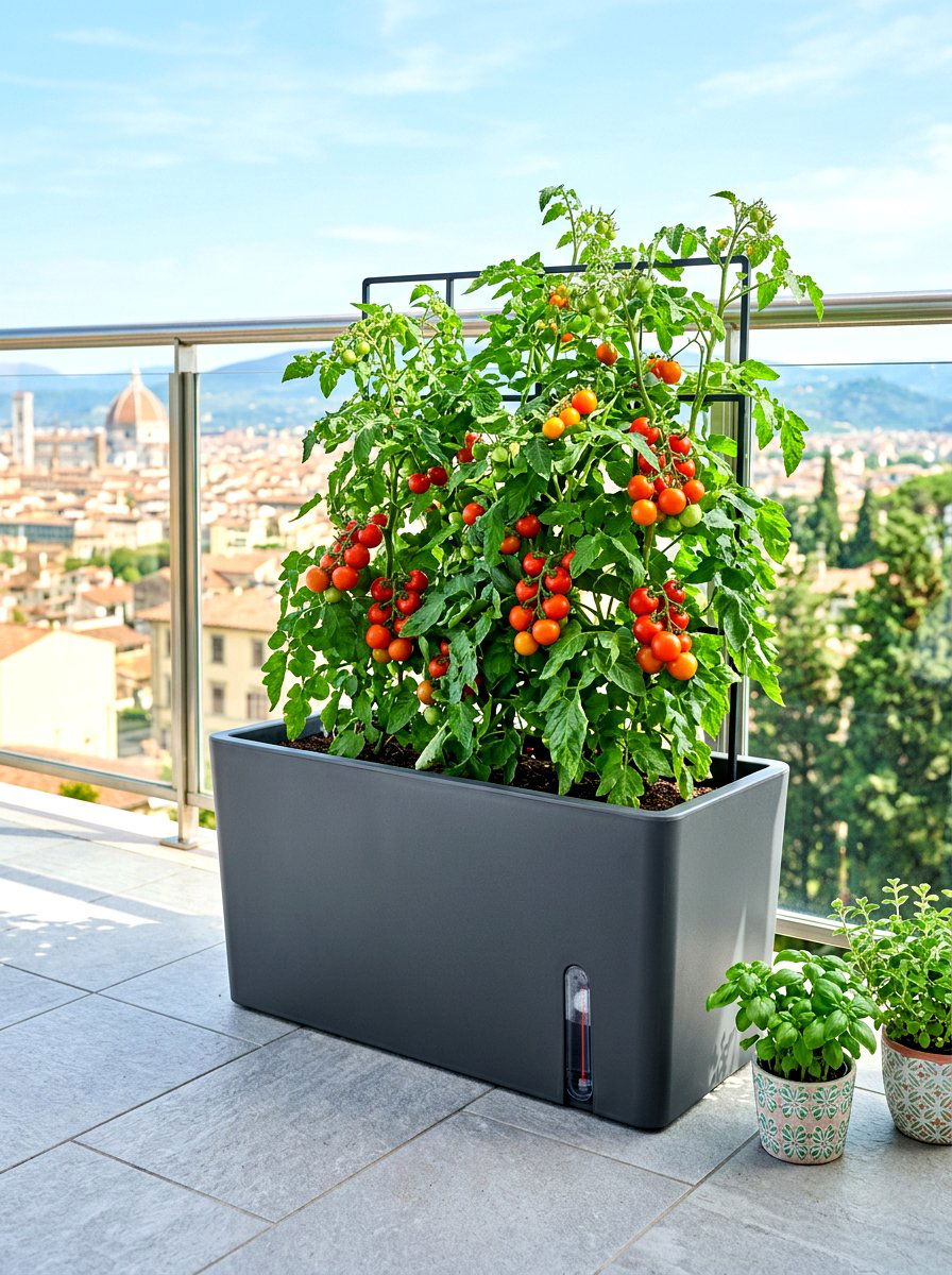 Self Watering Planter - 30 small apartment balcony garden ideas