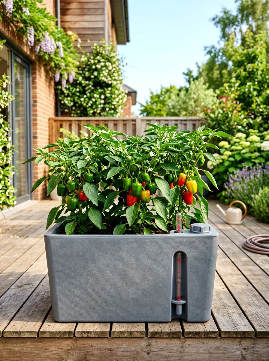 Self Watering Planter Box - 30 compact kitchen garden ideas
