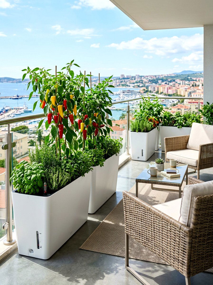 Self Watering Planters - 30 edible patio garden ideas