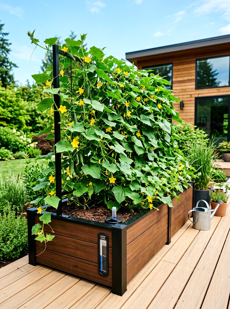 Self Watering Raised Bed - 30 raised planter box ideas