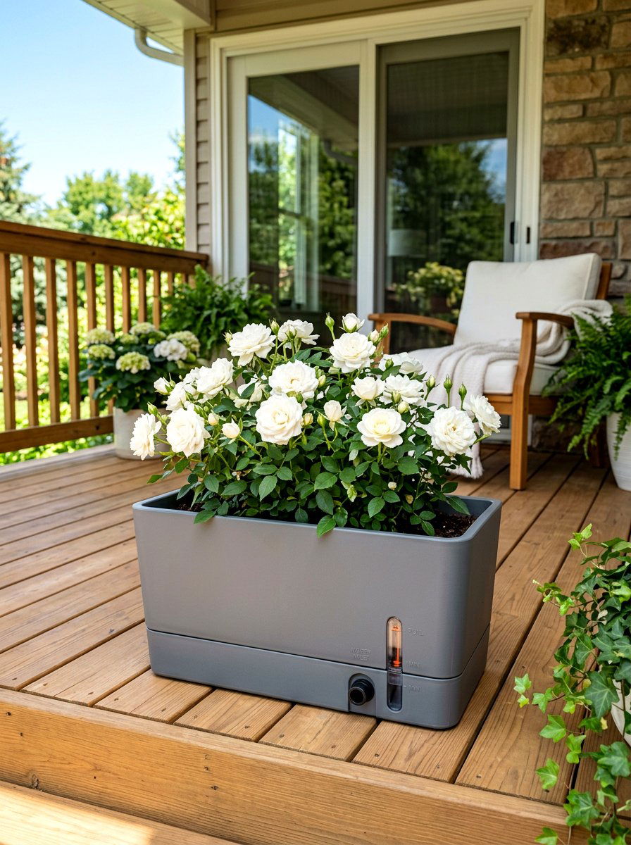 Self Watering Rose Planter - 30 porch rose planter ideas