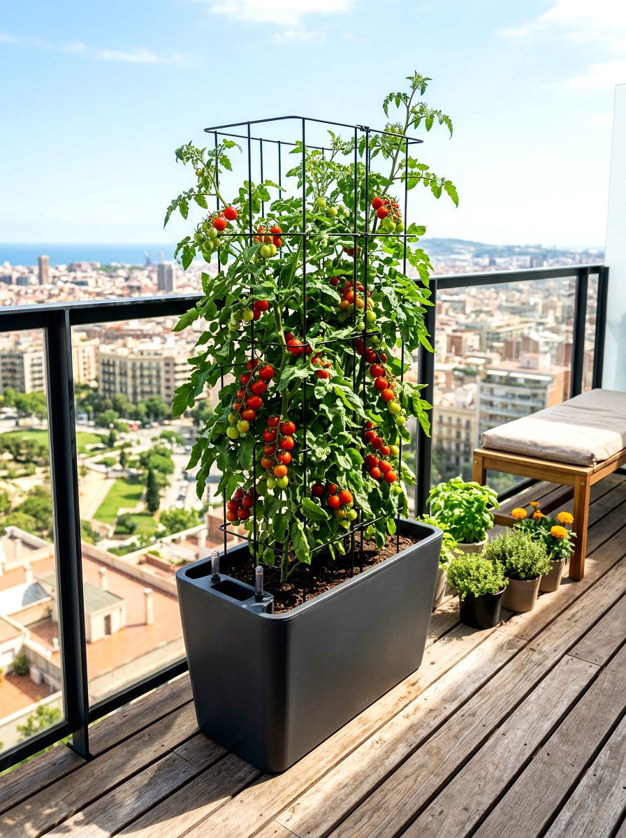 Self Watering Vegetable Pot - 30 small space container garden ideas
