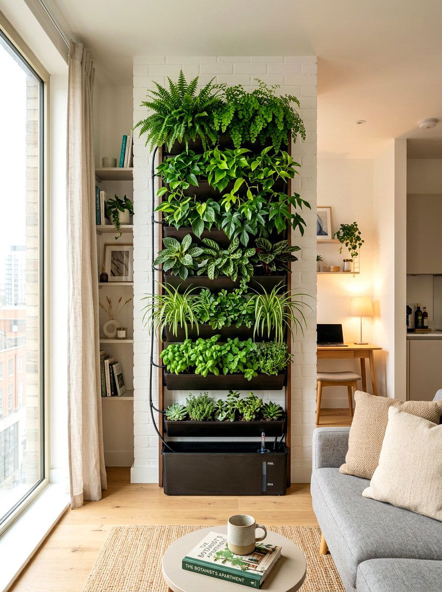 Self Watering Vertical Garden - 30 green wall ideas