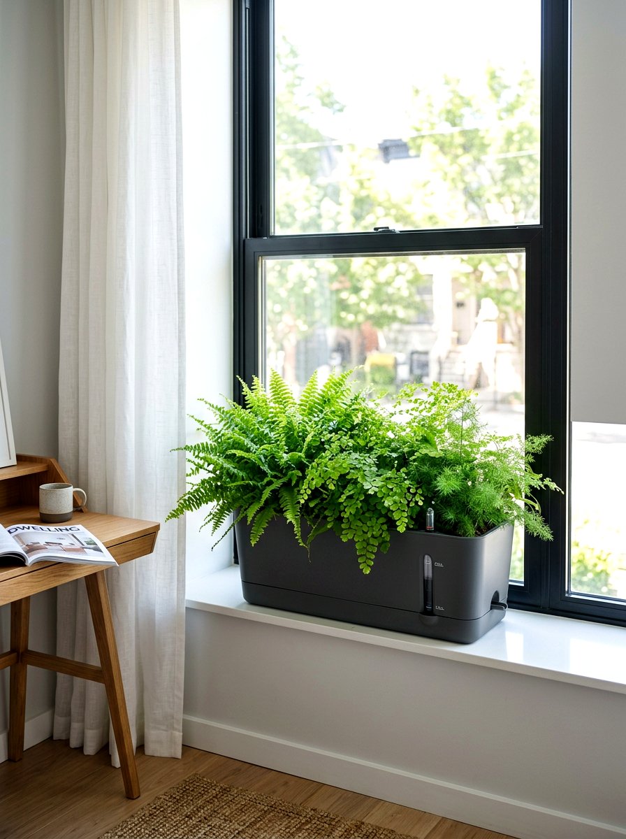 Self Watering Window Box - 30 windowsill planter ideas