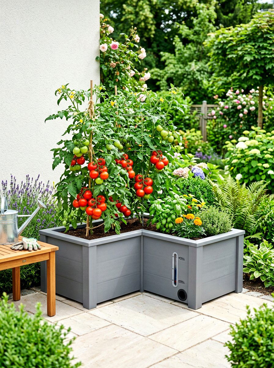 Self watering corner bed - 30 raised bed corner ideas