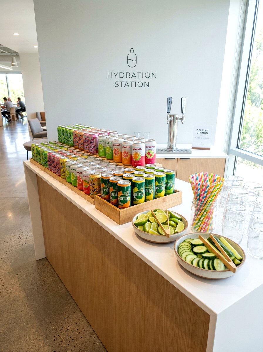 Seltzer Station - 30 beverage station party ideas