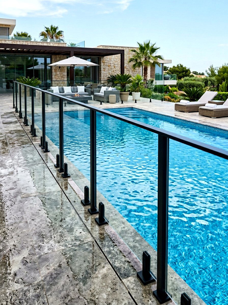 Semi Frameless Glass Pool Fence - 30 pool fence ideas