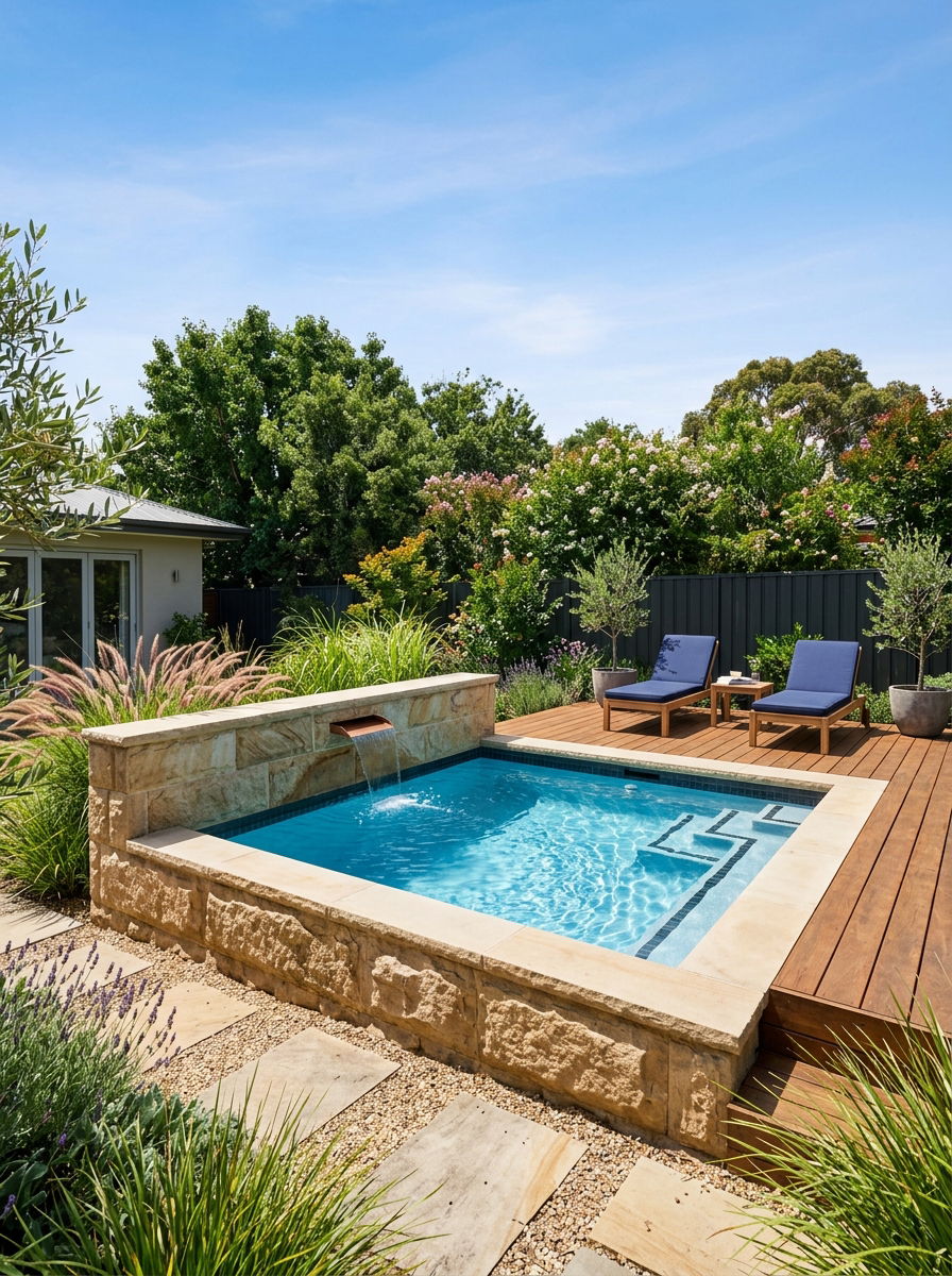 Semi Inground Plunge Pool - 30 plunge pool ideas