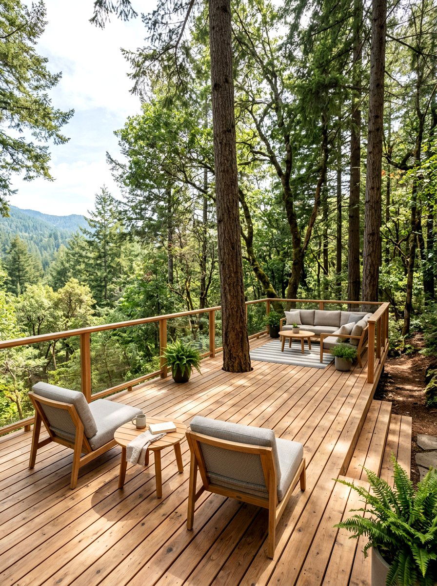 Semi Transparent Natural Deck - 30 wood stain deck ideas