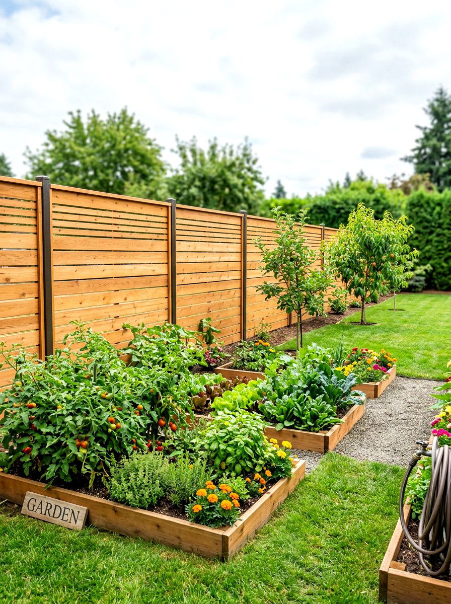 Semi privacy fence - 30 vinyl fence ideas