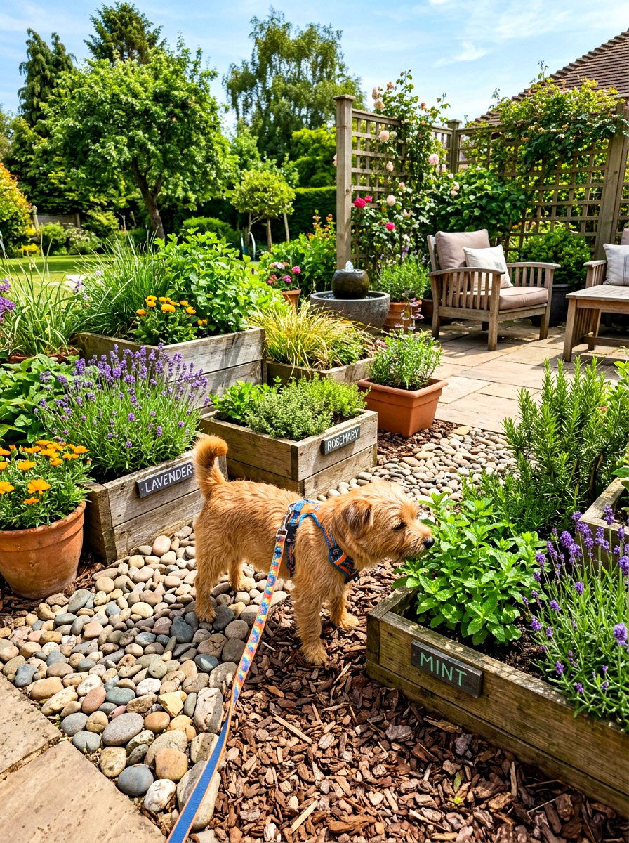 Sensory Garden For Dogs - 30 dog friendly patio ideas