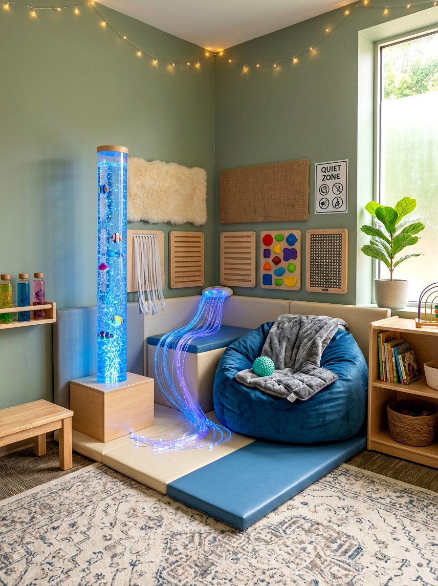 Sensory Play Corner - 30 basement playroom ideas