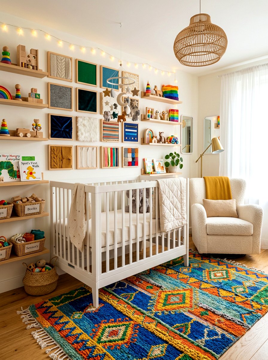Sensory Rich Nursery - 30 Pinterest nursery ideas