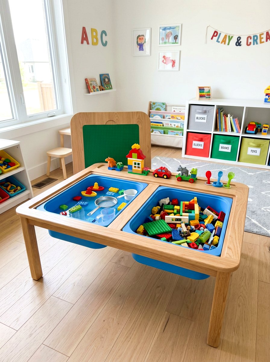 Sensory lego table for children - 30 lego table ideas