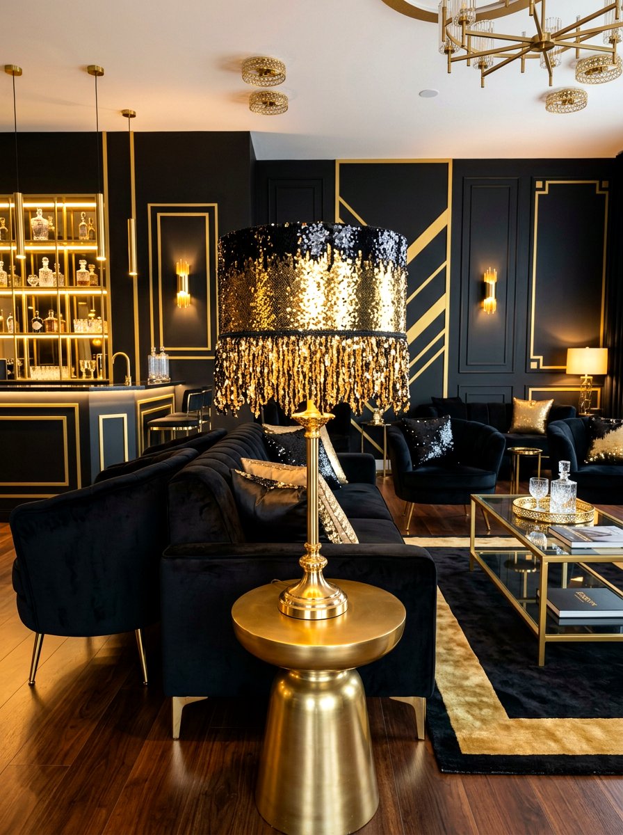 Sequin Frill Lampshade - 30 frilly lampshade ideas