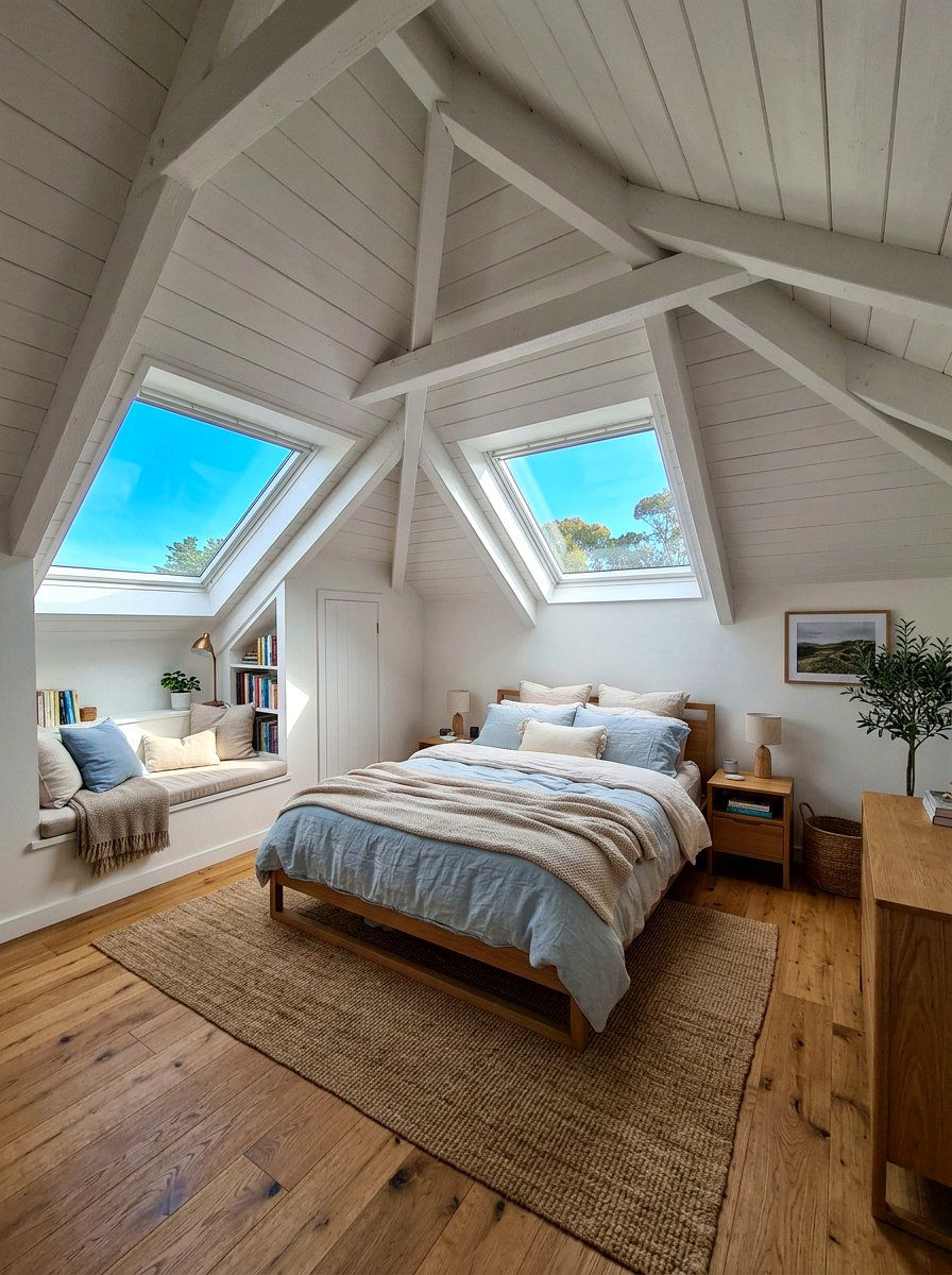 Serene Attic Bedroom - 30 spa bedroom retreat ideas