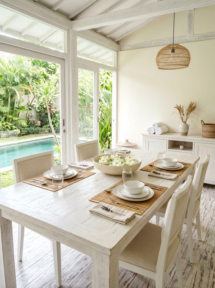 Serene spa like dining - 30 dinner party table ideas aesthetic