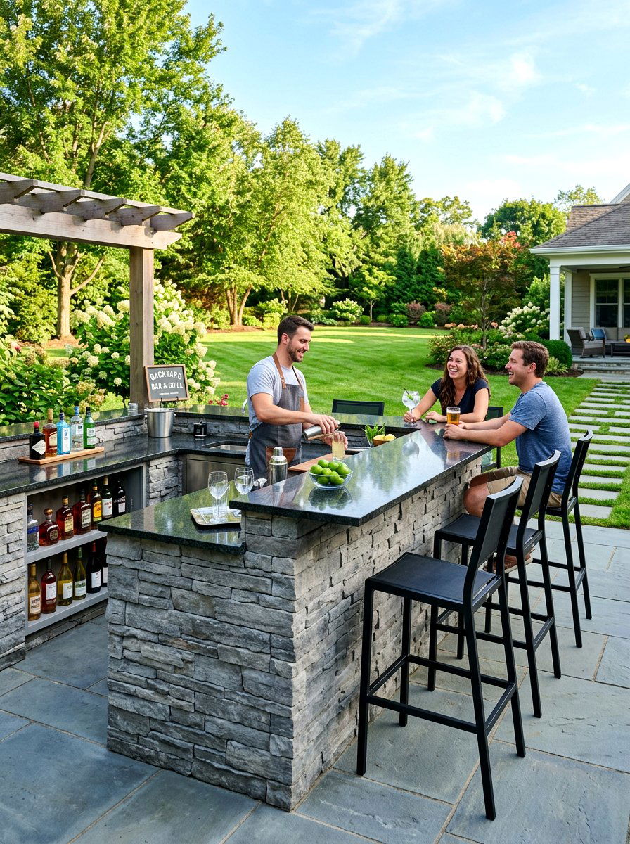 Serving Bar - 30 family cookout backyard ideas